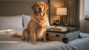 Dog friendly hotels in Syracuse with golden retriever